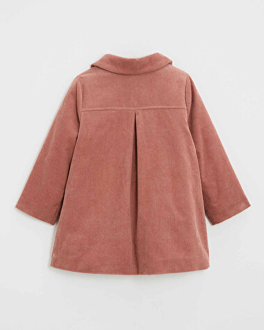Manteau en velours c&ocirc;tel&eacute; Colors rose b&eacute;gonia  Natalys