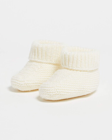 Chaussons en laine m&eacute;rinos Coloris &eacute;cru  Natalys