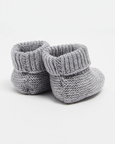 Chaussons en laine m&eacute;rinos Coloris Gris  Natalys