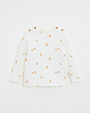 T-shirt manches longues imprim&eacute; Imprim&eacute; biscuits  Natalys
