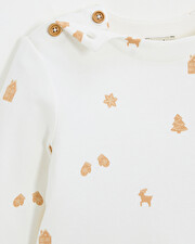 T-shirt manches longues imprim&eacute; Imprim&eacute; biscuits  Natalys