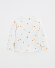 T-shirt manches longues imprim&eacute; Imprim&eacute; biscuits  Natalys