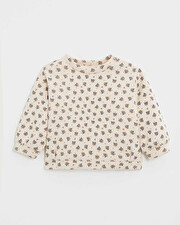 Sweat en molleton imprim&eacute; Imprim&eacute; boutons d'or  Natalys