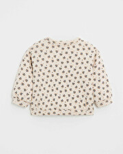 Sweat en molleton imprim&eacute; Imprim&eacute; boutons d'or  Natalys