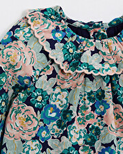Blouse en popeline imprim&eacute; Imprim&eacute; grosses fleurs  Natalys