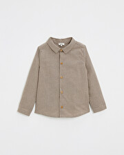 Chemise en vichy Coloris gris anthracite chin&eacute;/beige  Natalys