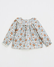 Blouse en imprim&eacute; Imprim&eacute; fleurs folk  Natalys