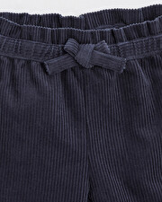 Pantalon en velours Coloris bleu nocturne  Natalys