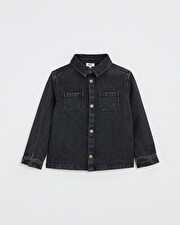 Chemise en denim Coloris gris anthracite  Natalys