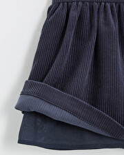 Robe salopette en velours Coloris bleu nocturne  Natalys