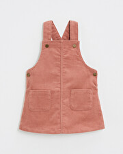 Robe salopette en velours Colors rose b&eacute;gonia  Natalys