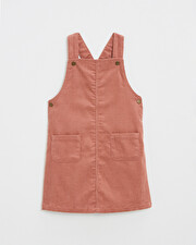 Robe salopette en velours Colors rose bégonia Natalys
