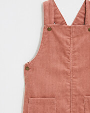 Robe salopette en velours Colors rose bégonia Natalys