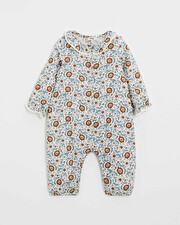 Pyjama une pi&egrave;ce en imprim&eacute; Imprim&eacute; fleurs folk  Natalys