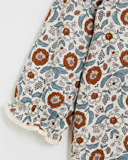 Pyjama une pi&egrave;ce en imprim&eacute; Imprim&eacute; fleurs folk  Natalys