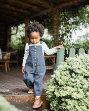 Salopette longue en denim Coloris gris anthracite Natalys