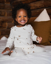 Pyjama en c&ocirc;tes enfant Imprim&eacute; automne  Natalys