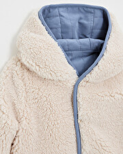 Manteau r&eacute;versible d&eacute;perlant Coloris bleu nocturne  Natalys