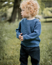 Pull en tricot fantaisie Coloris bleu nocturne  Natalys