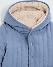Manteau r&eacute;versible d&eacute;perlant Coloris bleu nocturne  Natalys