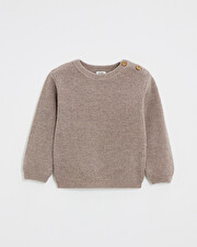 Pull en tricot fantaisie Coloris moka Natalys
