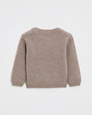 Pull en tricot fantaisie Coloris moka Natalys