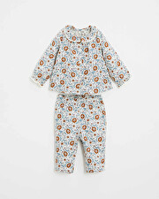 Pyjama deux pièces en imprimé Imprimé fleurs folk Natalys