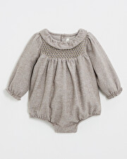 Barboteuse en flanelle Coloris beige  Natalys