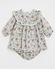 Robe manches longues imprim&eacute; Imprim&eacute; fleurs folk  Natalys