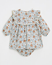 Robe manches longues imprim&eacute; Imprim&eacute; fleurs folk  Natalys