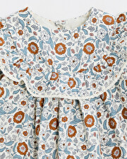 Robe manches longues imprim&eacute; Imprim&eacute; fleurs folk  Natalys