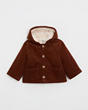 Manteau en velours c&ocirc;tel&eacute; Coloris brique  Natalys