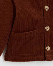 Manteau en velours c&ocirc;tel&eacute; Coloris brique  Natalys