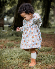 Robe manches longues imprim&eacute; Imprim&eacute; fleurs folk  Natalys