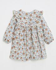 Robe manches longues imprim&eacute; Imprim&eacute; fleurs folk  Natalys
