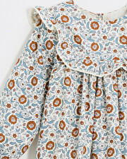 Robe manches longues imprim&eacute; Imprim&eacute; fleurs folk  Natalys