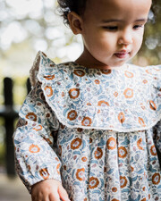 Robe manches longues imprim&eacute; Imprim&eacute; fleurs folk  Natalys