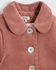 Manteau en velours c&ocirc;tel&eacute; Colors rose b&eacute;gonia  Natalys