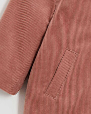 Manteau en velours c&ocirc;tel&eacute; Colors rose b&eacute;gonia  Natalys