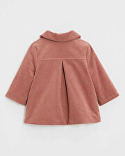 Manteau en velours c&ocirc;tel&eacute; Colors rose b&eacute;gonia  Natalys