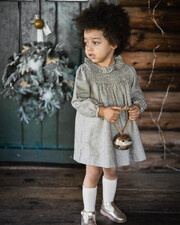 Robe manches longues flanelle Coloris beige  Natalys