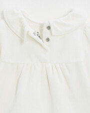 Pyjama deux pi&egrave;ces en velours smock&eacute; Coloris &eacute;cru  Natalys