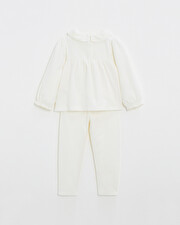 Pyjama deux pi&egrave;ces enfant en velours Coloris &eacute;cru  Natalys