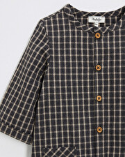 Pyjama une pièce en flanelle Coloris gris anthracite chiné Natalys