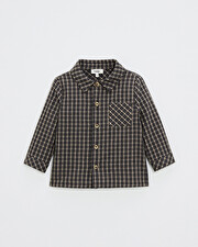 Chemise en flanelle Coloris gris anthracite chin&eacute;  Natalys