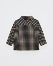 Chemise en flanelle Coloris gris anthracite chin&eacute;  Natalys