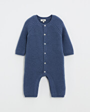 Combinaison longue sans pied en laine m&eacute;... Coloris Bleu  Natalys