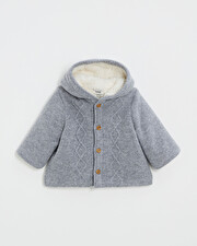 Veste &agrave; capuche en laine m&eacute;rinos Coloris Gris  Natalys