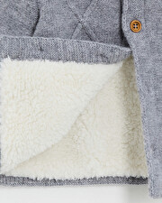 Veste &agrave; capuche en laine m&eacute;rinos Coloris Gris  Natalys