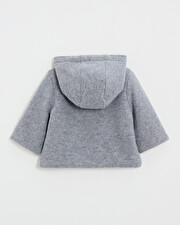 Veste &agrave; capuche en laine m&eacute;rinos Coloris Gris  Natalys